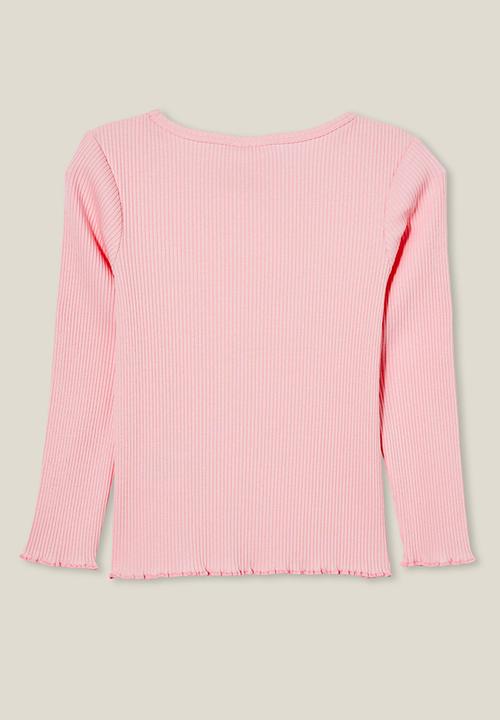 Cotton On - Jade crew - blush pink rib