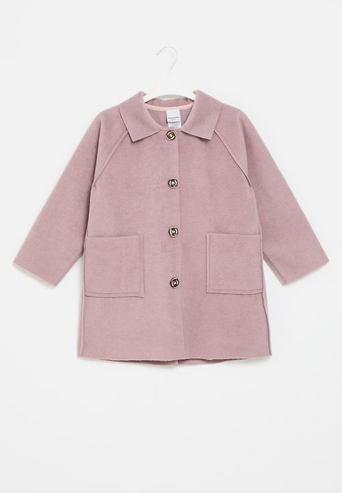 Pop Candy - Reglan sleeve woolen coat - pink
