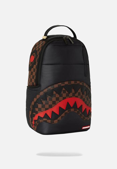 Sprayground - Sharks in paris puffer backpack - black & red