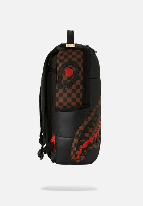 Sprayground - Sharks in paris puffer backpack - black & red
