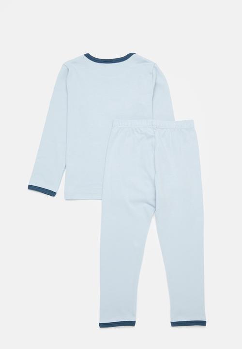 Pop Candy - Dino print pj set set - light blue