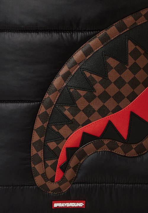 Sprayground - Sharks in paris puffer tote - black & red