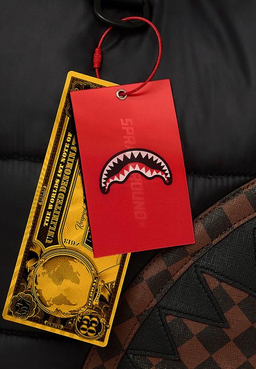 Sprayground - Sharks in paris puffer tote - black & red