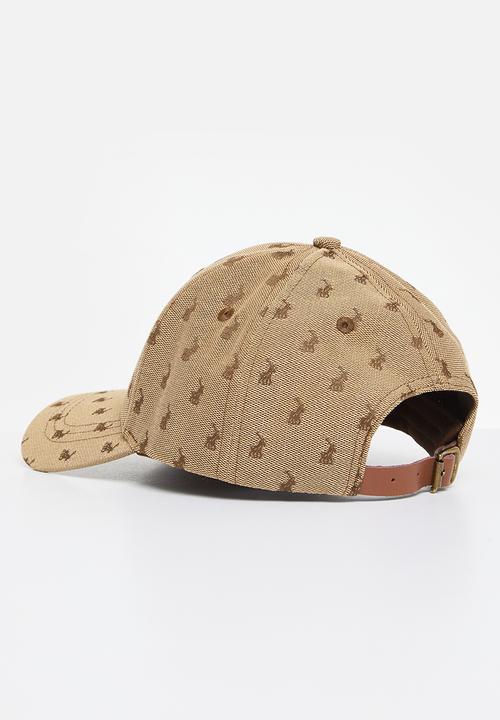 POLO - 6 Panel jacquard monogram peak - stone 