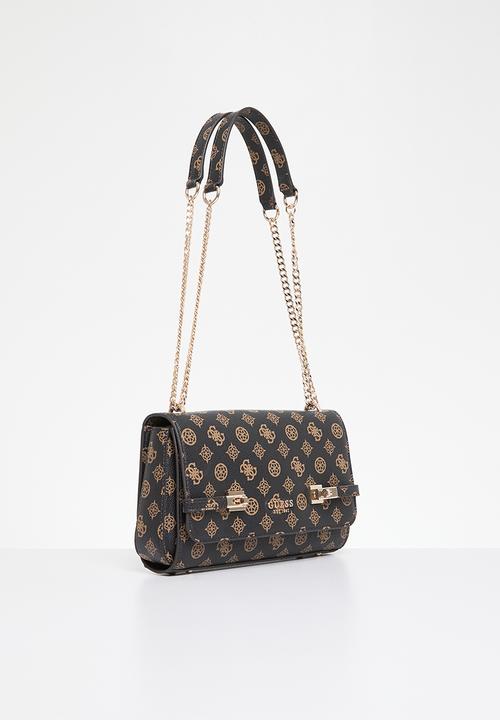 GUESS - Loralee convertible xbody flap - mocha logo