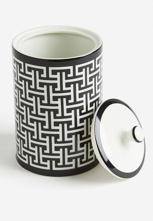H&M - Porcelain storage jar - black