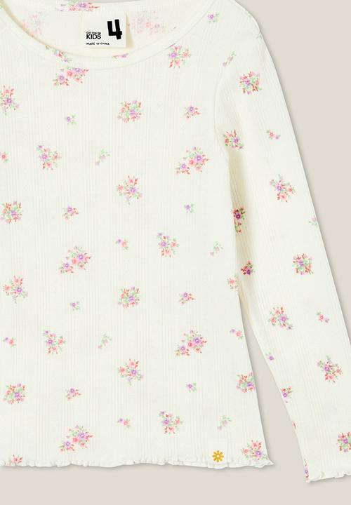 Cotton On - Jade crew - dark vanilla/sally floral