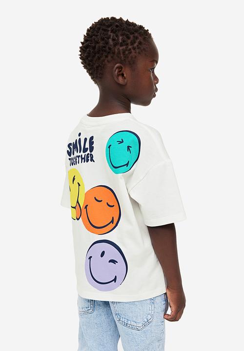 H&M - Oversized printed T-shirt - white