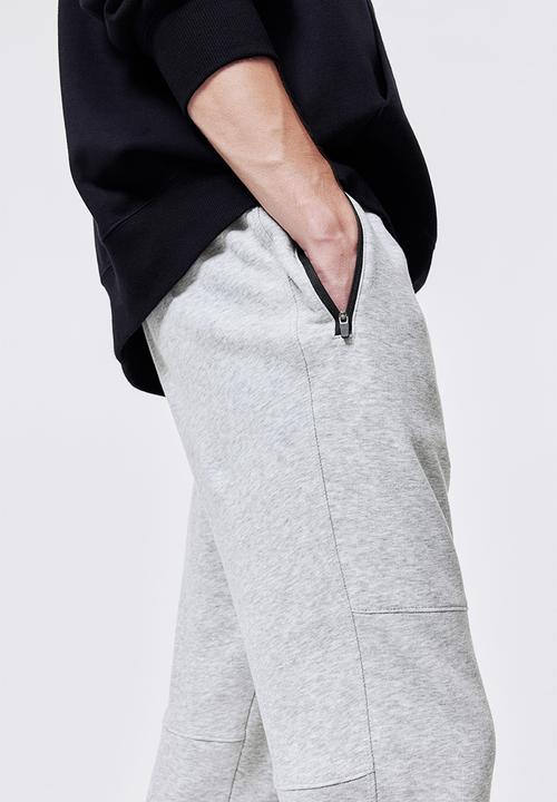 H&M - Slim fit sweatpants - light grey marl 