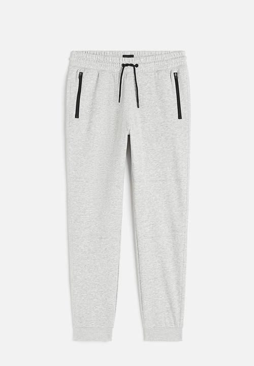 H&M - Slim fit sweatpants - light grey marl 