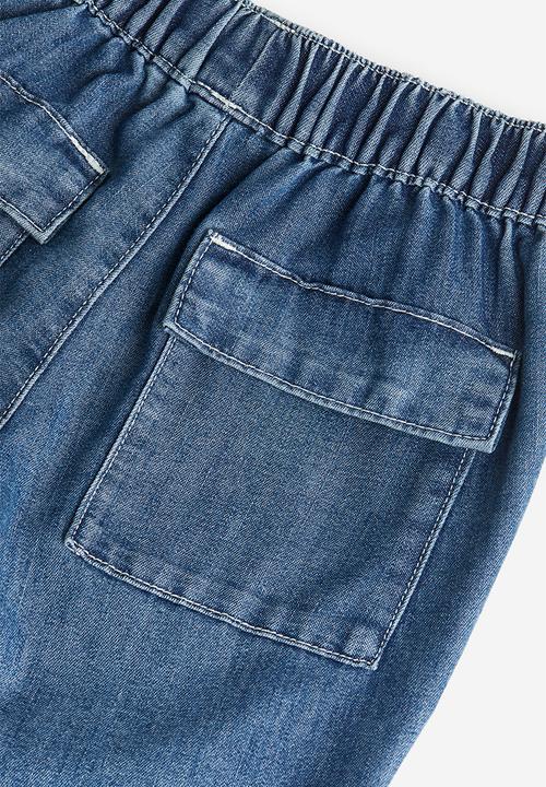 H&M - Denim parachute joggers - blue