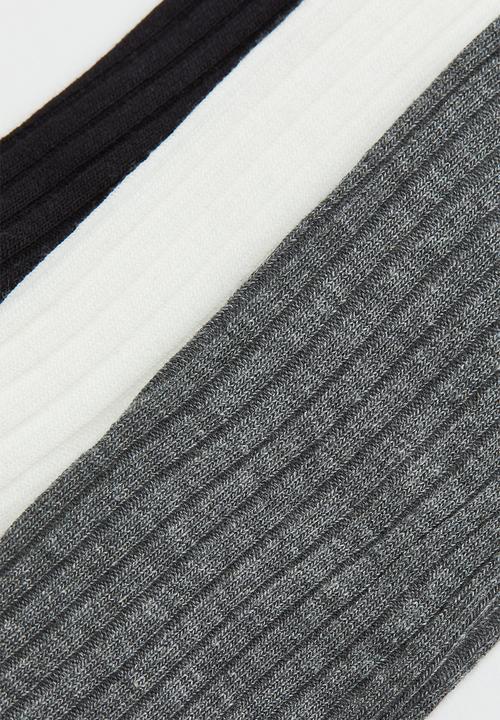 H&M - 3-Pack ribbed leggings - multi 