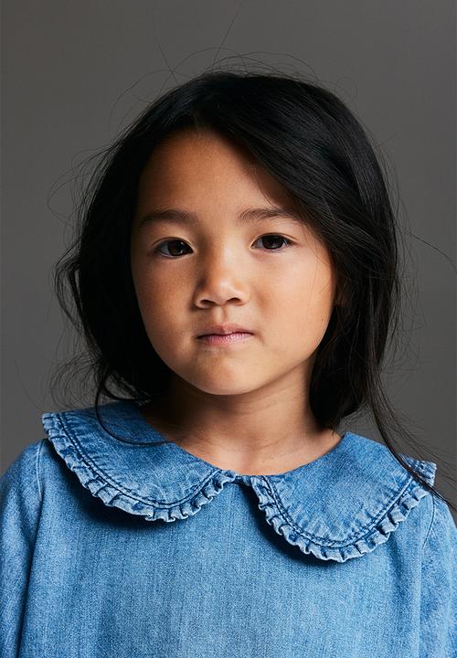 H&M - Collared denim dress - denim blue