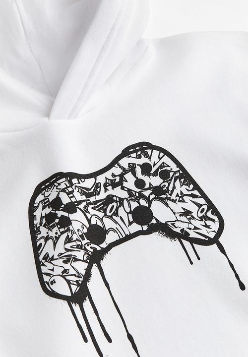 H&M - Printed hoodie - white