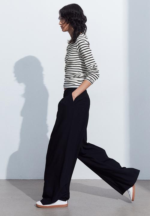 H&M - Ribbed jersey top - white striped