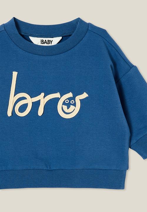 Cotton On - Alma drop shoulder sweater - petty blue/bro