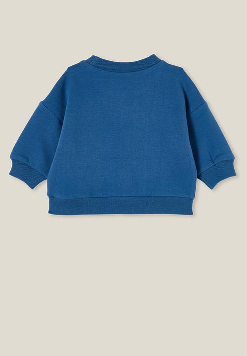 Cotton On - Alma drop shoulder sweater - petty blue/bro