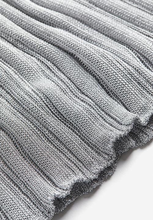 H&M - Shimmering rib-knit jumper - silver