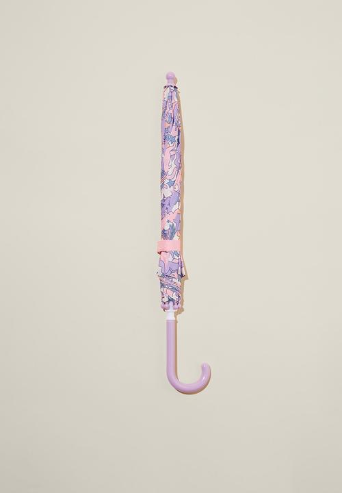 Cotton On - Kids rainy day umbrella - blush pink/unicorns & rainbows