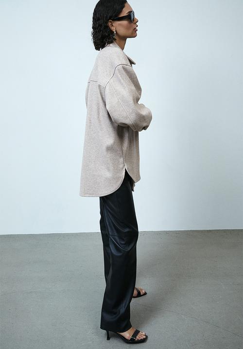 H&M - Oversized shacket - beige marl