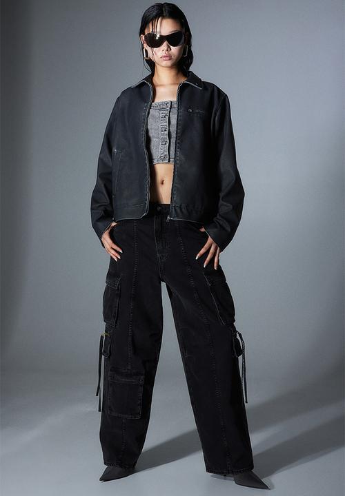H&M - Coated jacket - dark grey