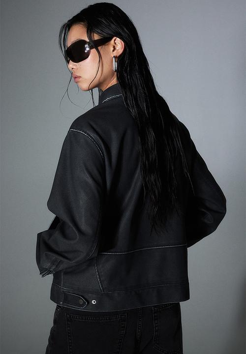 H&M - Coated jacket - dark grey