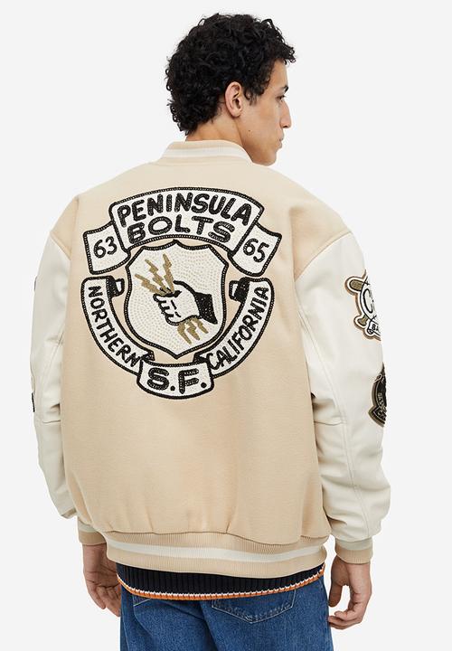 H&M - Loose fit baseball jacket - beige