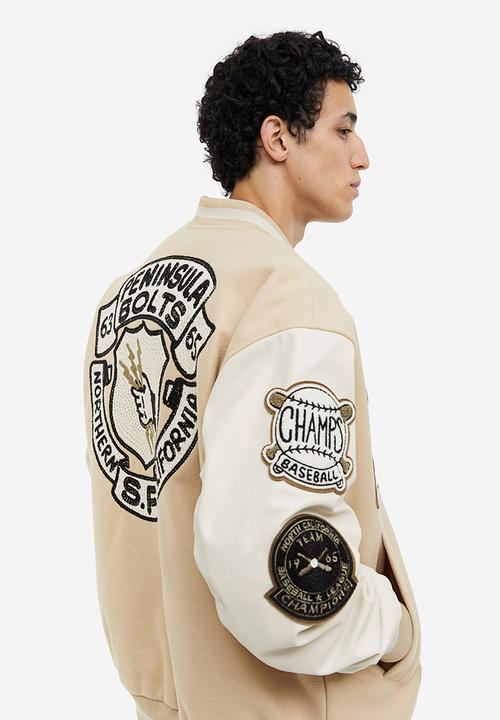 H&M - Loose fit baseball jacket - beige