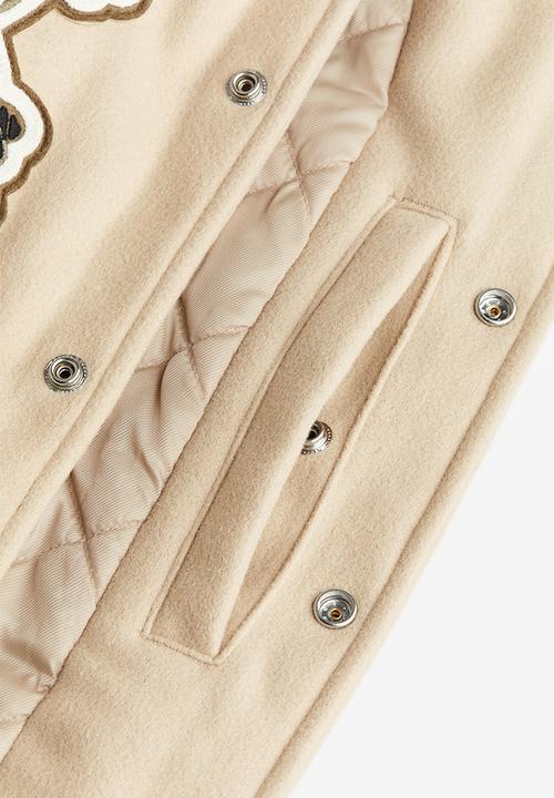 H&M - Loose fit baseball jacket - beige