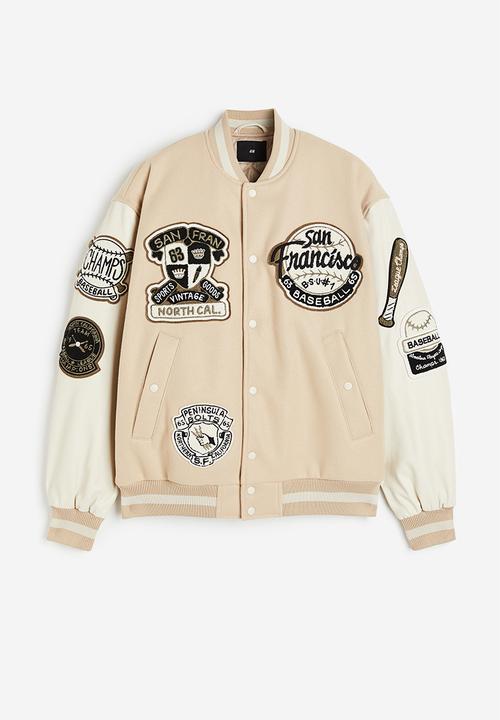 H&M - Loose fit baseball jacket - beige