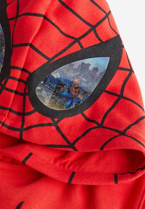 H&M - Printed zip-through hoodie - red & spider-man