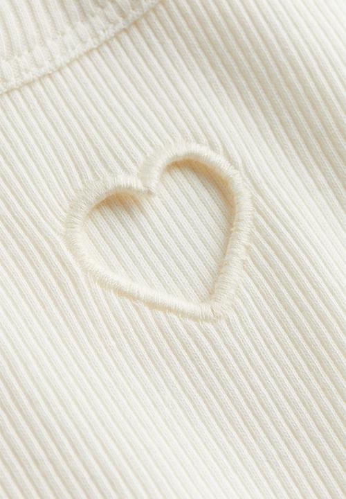 H&M - Ribbed t-shirt - white