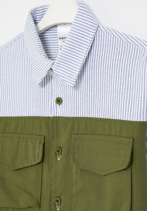Pop Candy - Utility shirt - blue & green