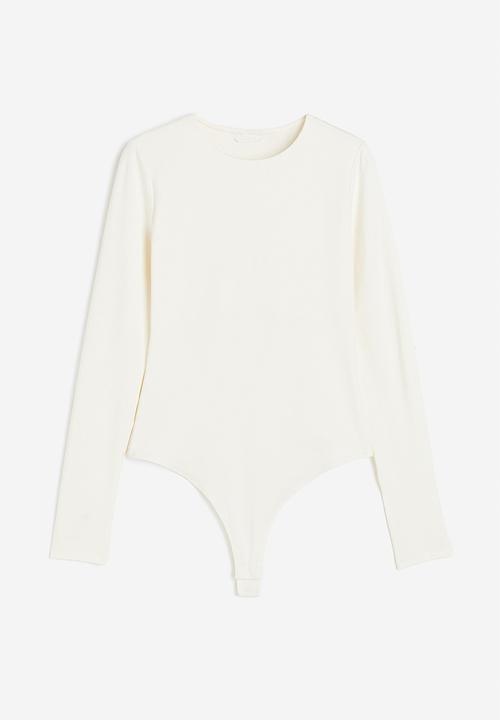 H&M - Jersey thong body - cream