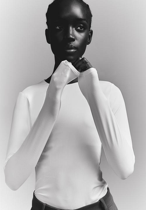 H&M - Jersey thong body - cream