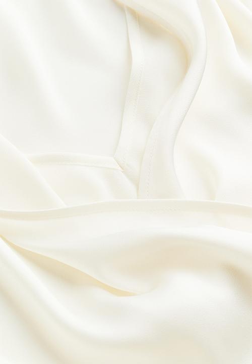 H&M - Wrapover satin blouse - white