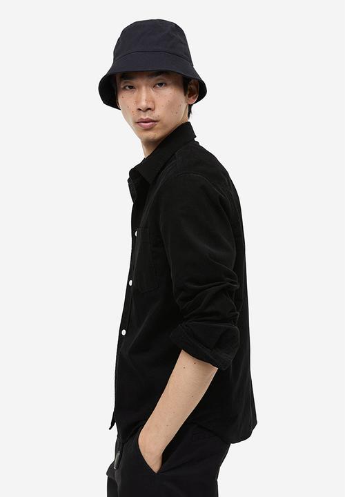 H&M - Regular fit corduroy shirt - black