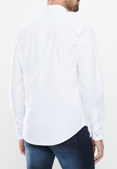 GUESS - Guess core poplin long sleeve shirt - white
