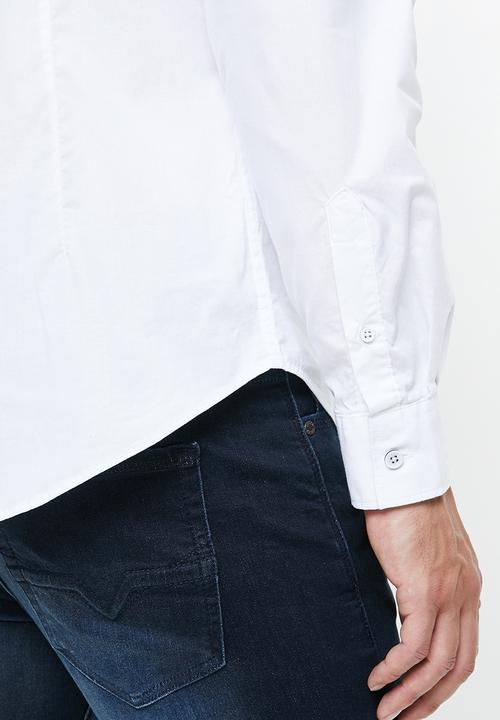 GUESS - Guess core poplin long sleeve shirt - white