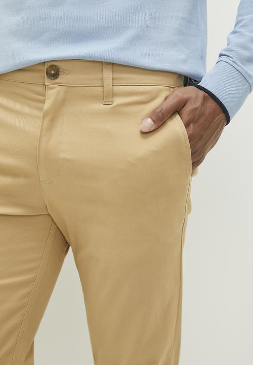 POLO - Mens milan straight leg pant - khaki 