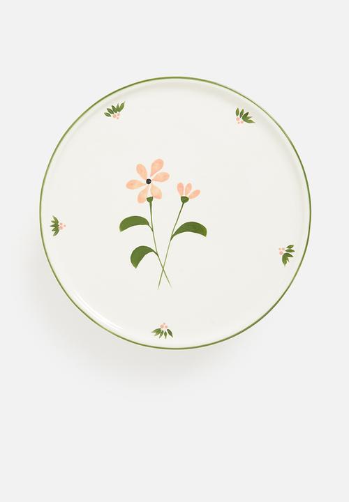 Urchin Art - Amai Cake Stand - Neutral & Green 