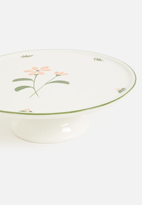 Urchin Art - Amai Cake Stand - Neutral & Green 