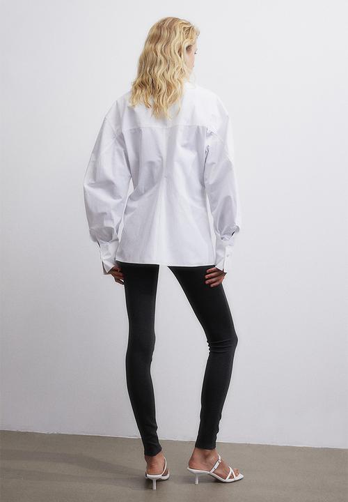 H&M - High-waisted leggings - grey