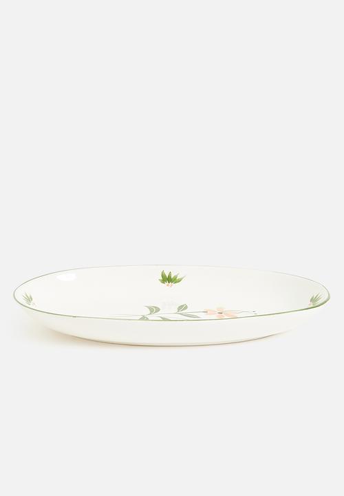 Urchin Art - Amai Long Platter - Neutral & Green 