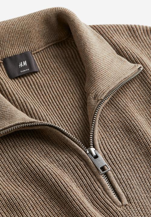 H&M - Slim fit jumper - dark beige
