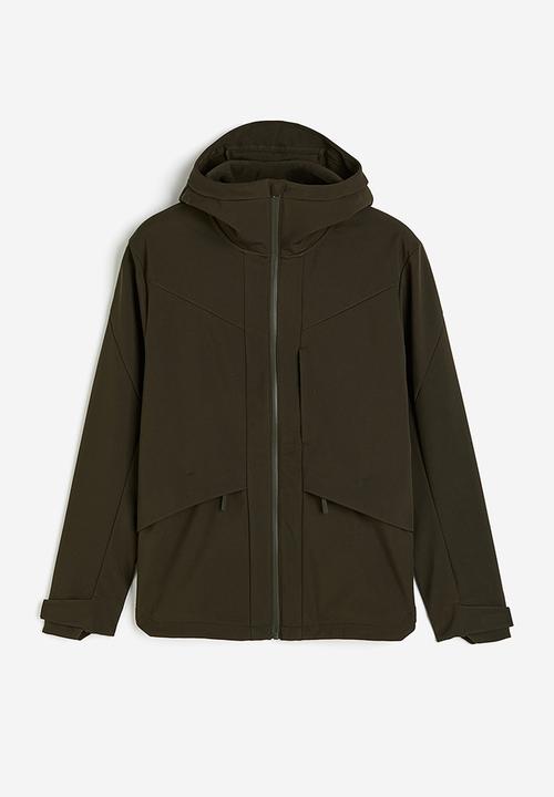 H&M - Water-repellent softshell jacket - dark khaki green