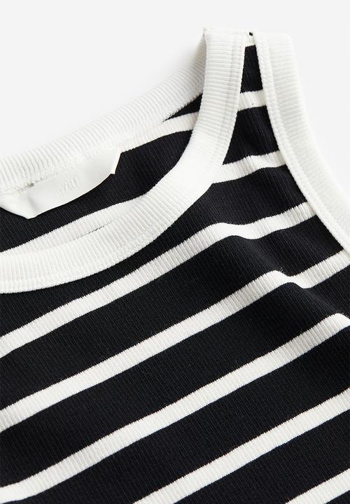 H&M - Cropped vest top - black multi