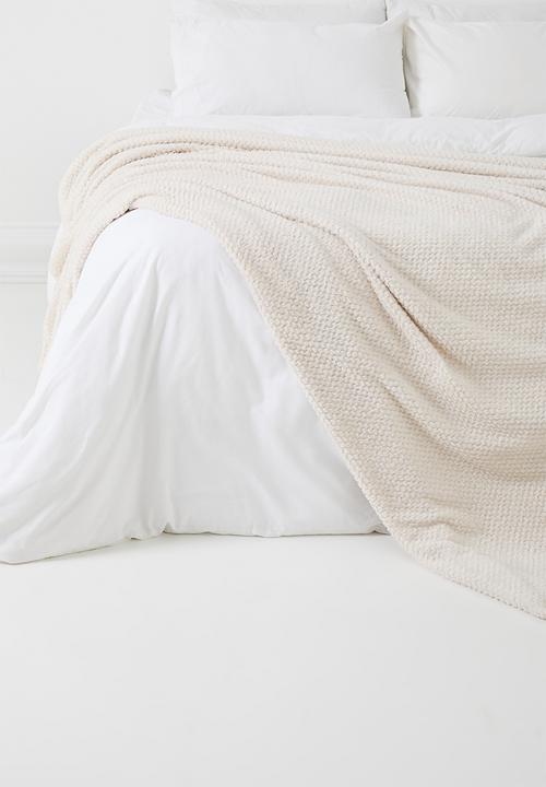 Sixth Floor - Waffle Fleece Throw - natural