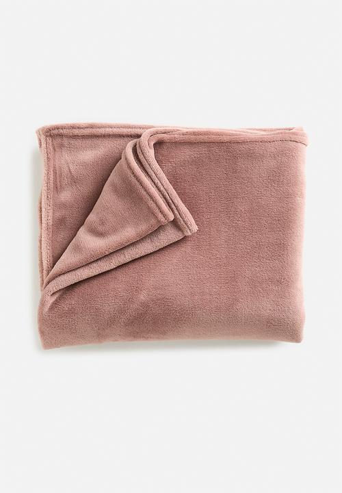 Sixth Floor - Fleece Throw - dusty pink