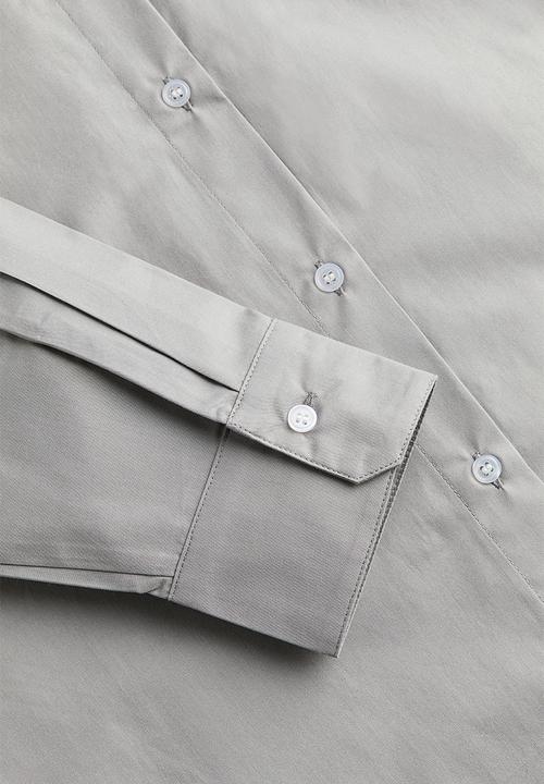 H&M - Oversized poplin shirt - grey